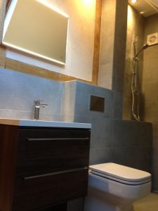 Prestbury Bathrooms have just designed, supplied and created of a luxury family shower room wetroom from scratch on Coopers Hill near Cheltenham.